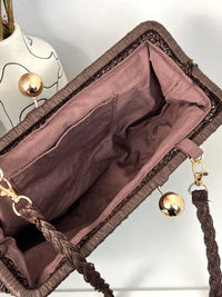 Brown pouch bag: Rive Gauche