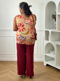 Top orange en lurex grande taille : Zara