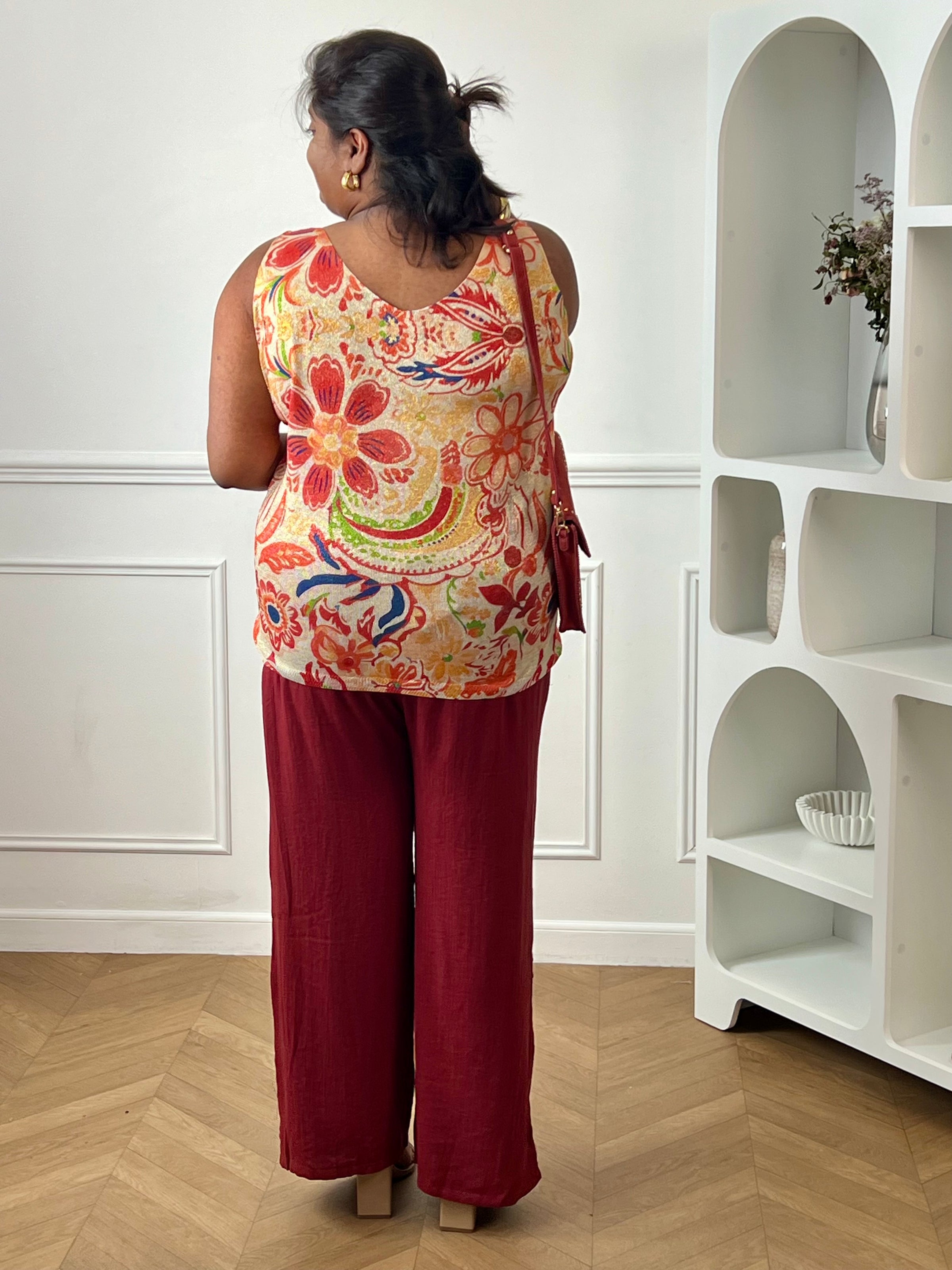 Top orange en lurex grande taille : Zara