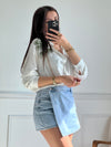 Chemise blanche motifs palmiers : Paloma