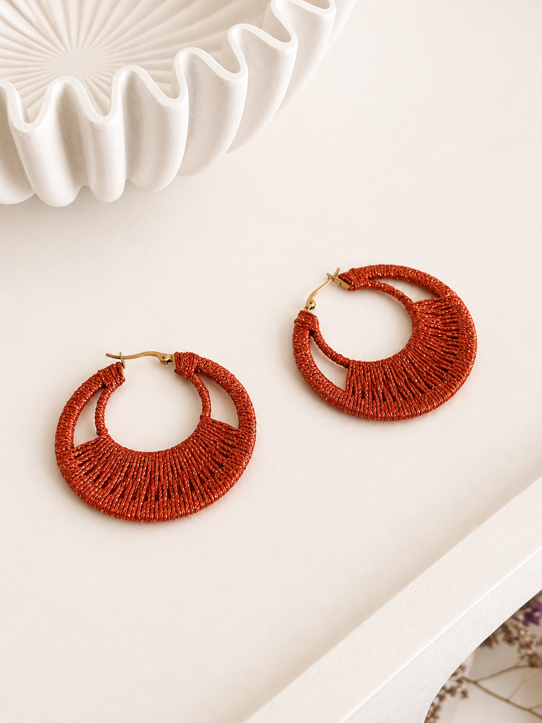 Boucles d'oreilles rouges : Clely