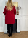 Manteau mi-long rouge : Julia