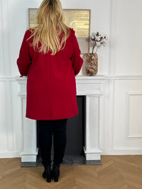 Manteau mi-long rouge : Julia