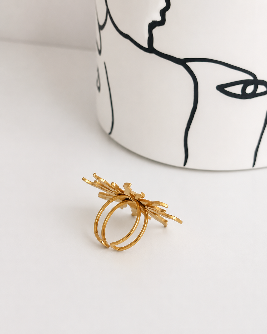Bague dorée : Alta