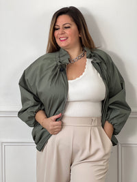 Parka kaki grande taille : Ciana