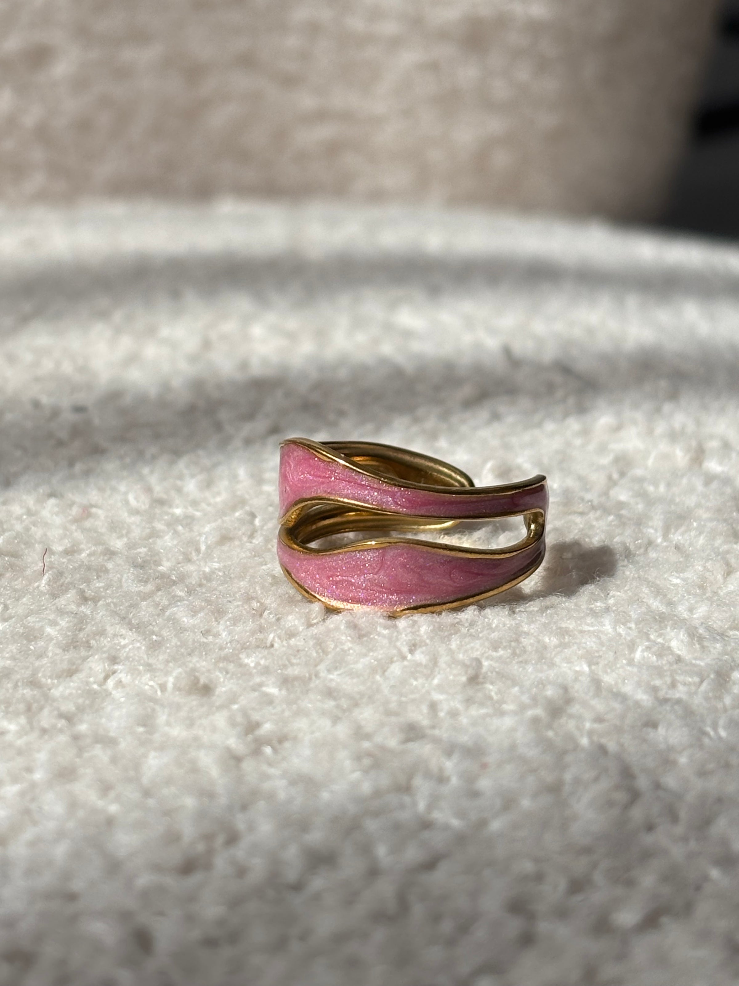 Bague rose et dorée : Laria