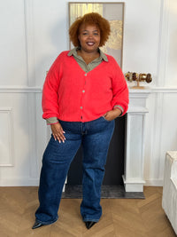Gilet corail grande taille : Caroline