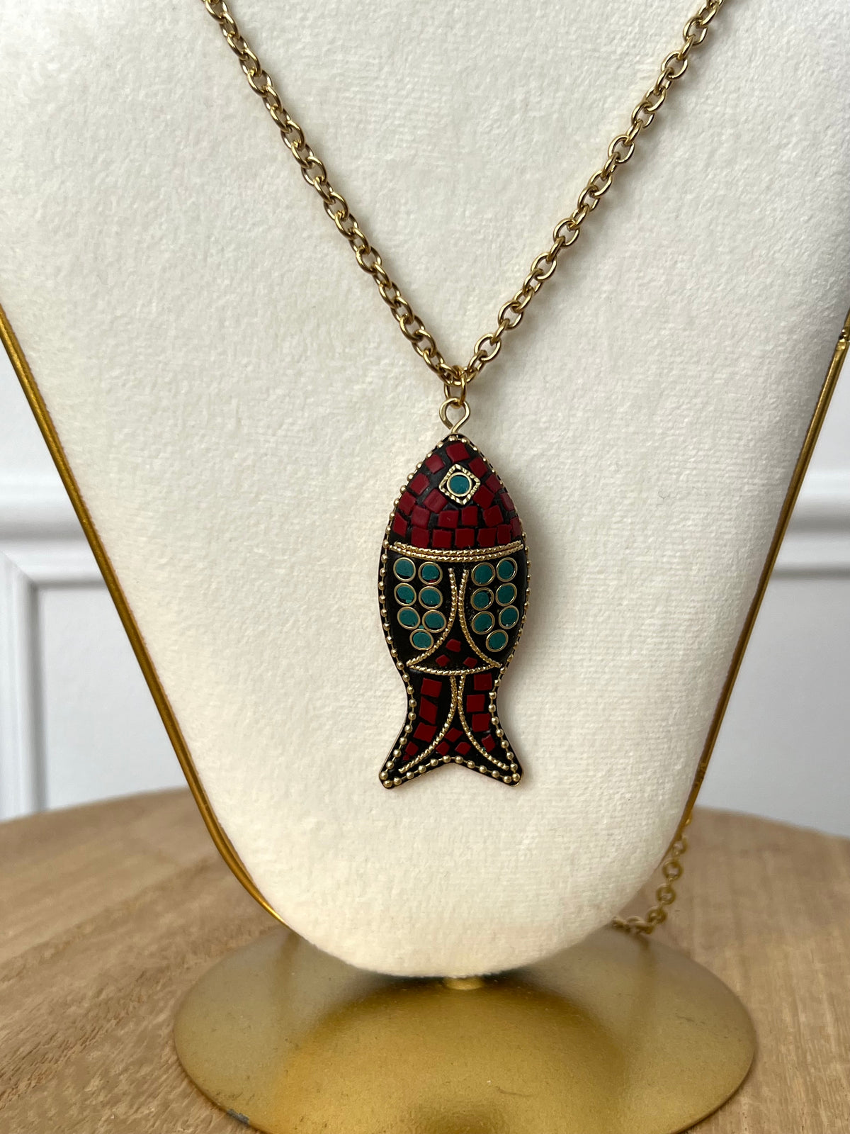 Long fish necklace: Posy