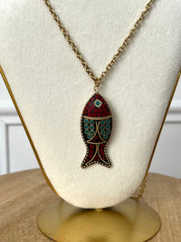 Long fish necklace: Posy