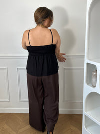 Top noir grande taille : Loetitia