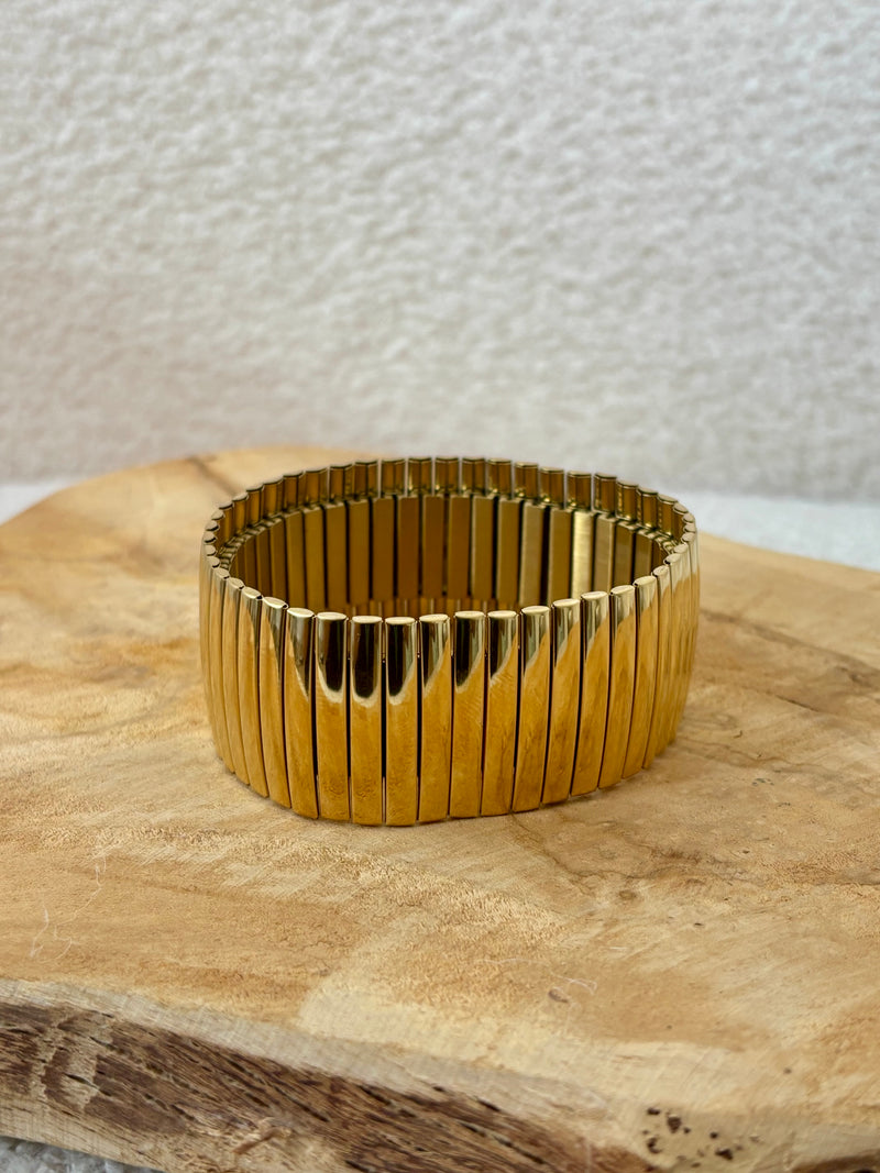 Bracelet doré extensible en acier inoxydable : Cheryl