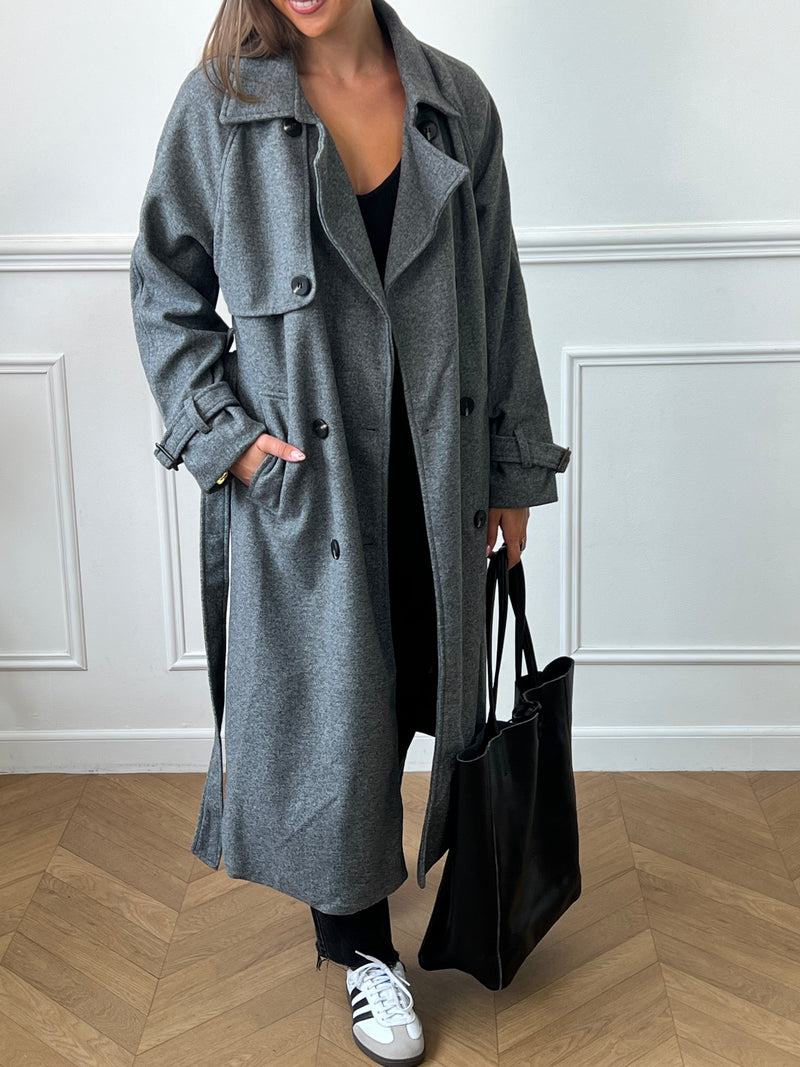 Manteau manches longues gris : Layane