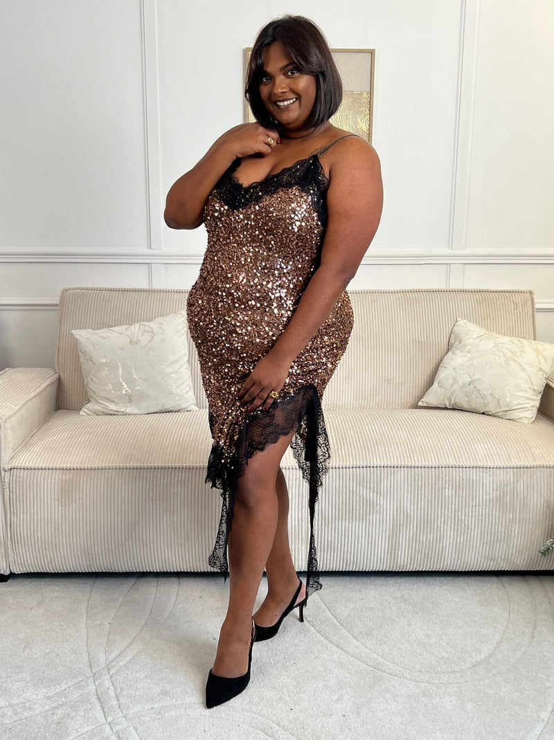 Robe festive à paillettes : Tania