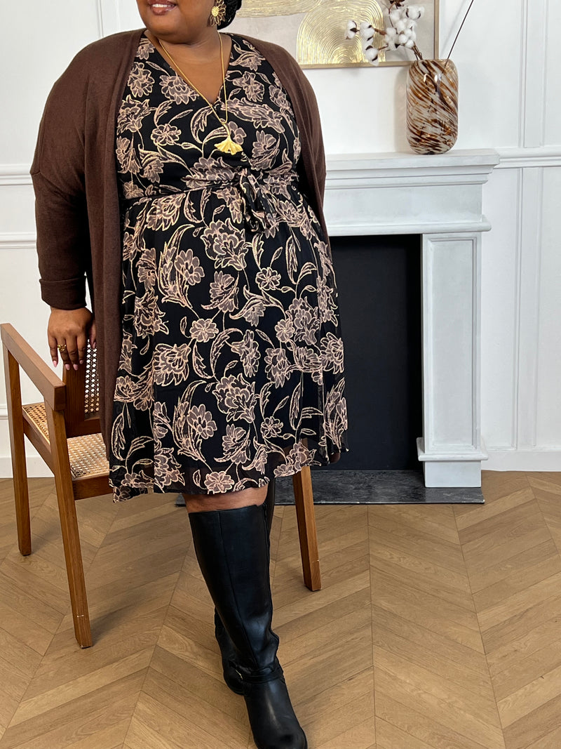 Robe courte à motifs grande taille : Lyvia
