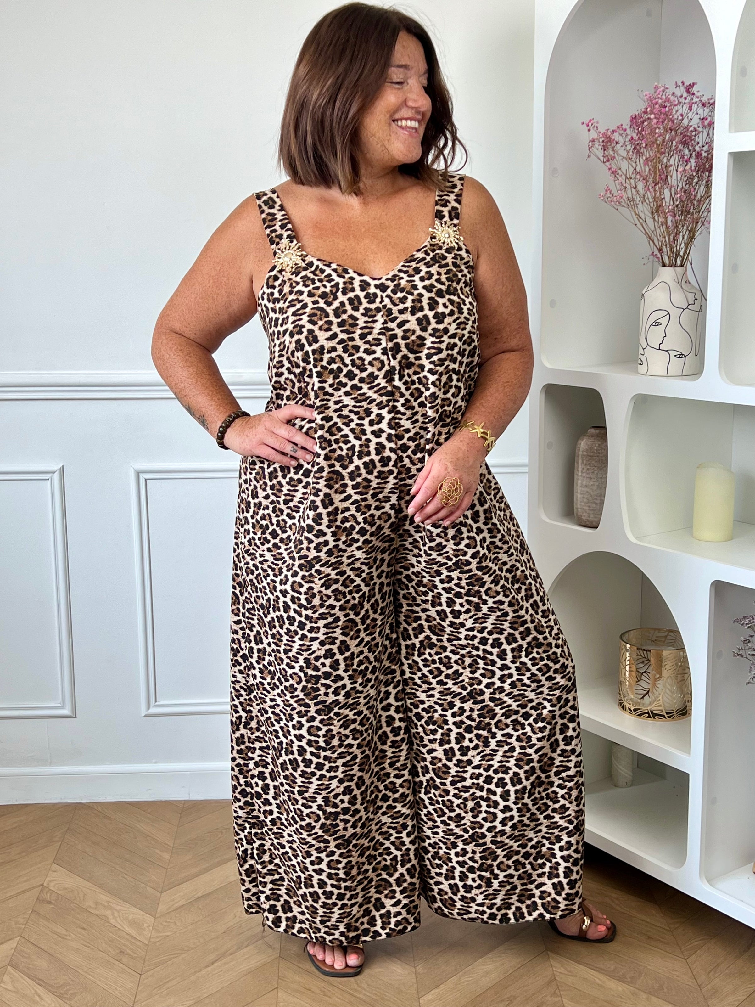 Combinaison léopard grande taille : Madeline