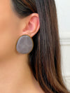 Boucles d'oreilles grise : Oria