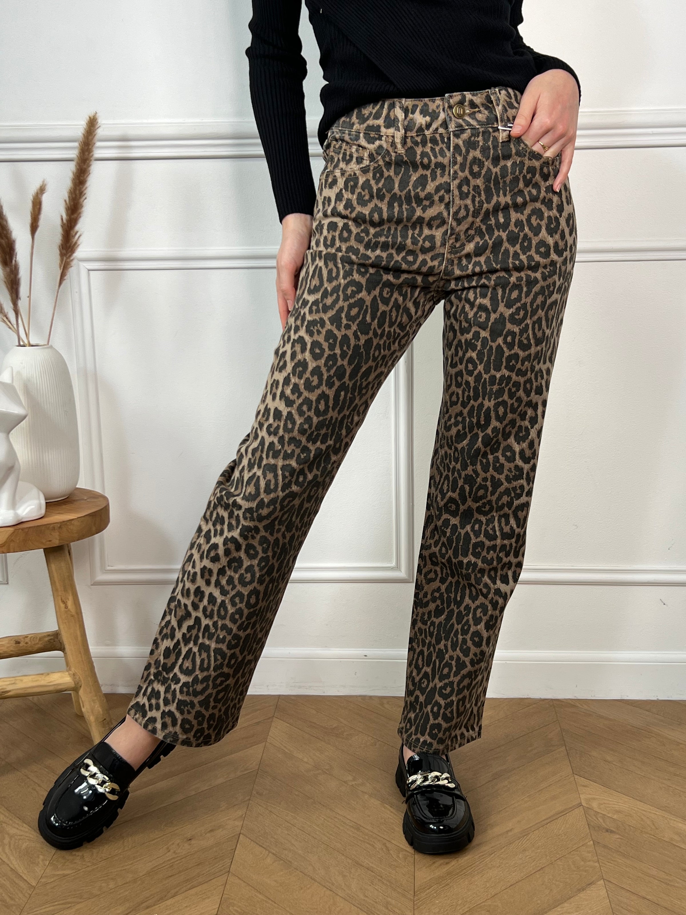 Jean léopard femme – Loïcia - Main Image