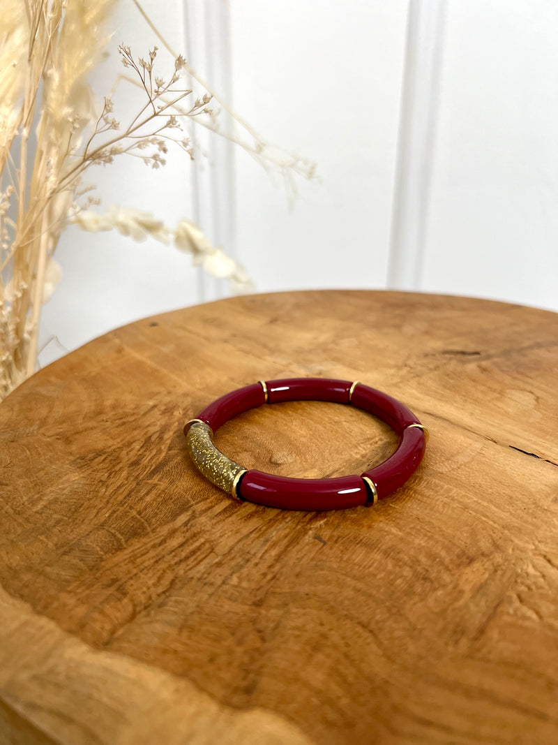 Bracelet Isabeau bordeaux