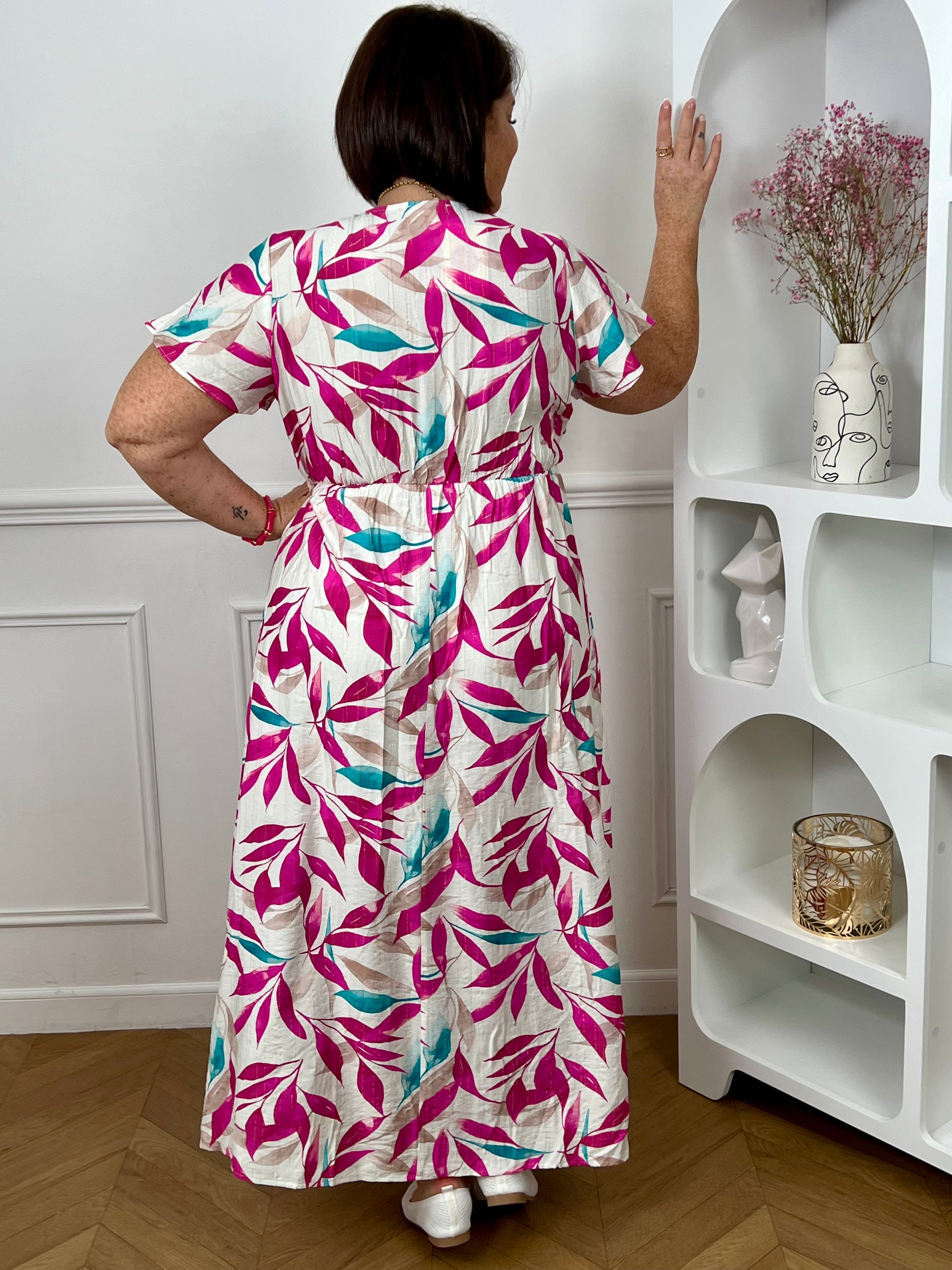 Plus-size long dress with patterns: Wendi