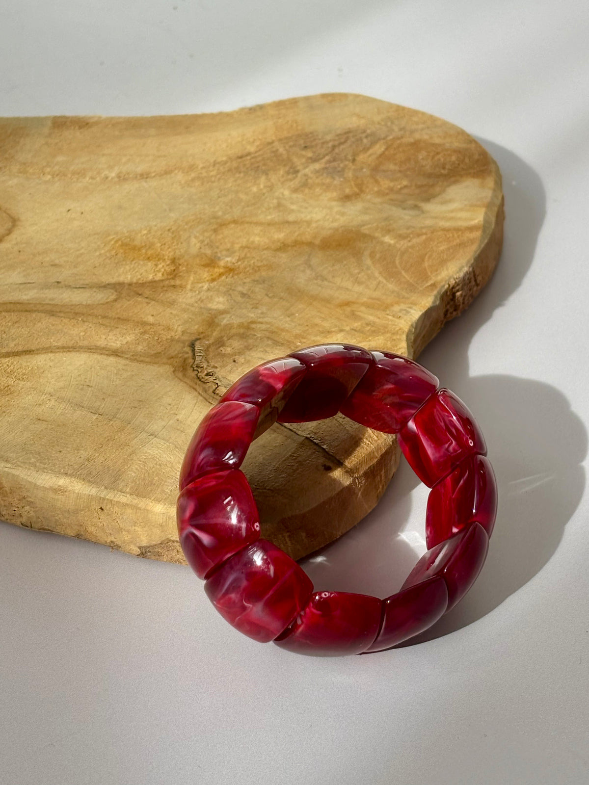 Bracelet élastique bordeaux