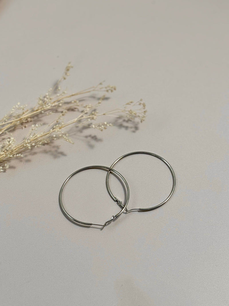 Boucles d’oreilles argentées : Aza