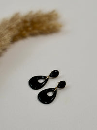 Boucles d'oreilles noires