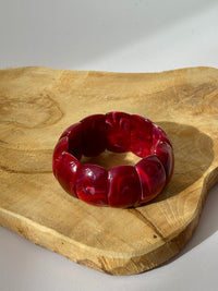 Bracelet élastique bordeaux
