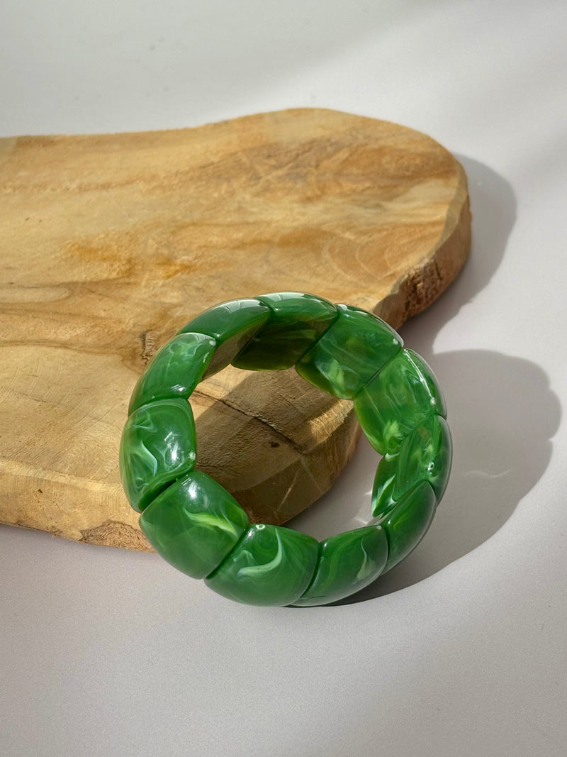 Bracelet élastique vert