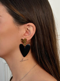 Boucles d'oreilles noires : Lovia