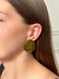 Boucles d'oreilles kaki : Oria