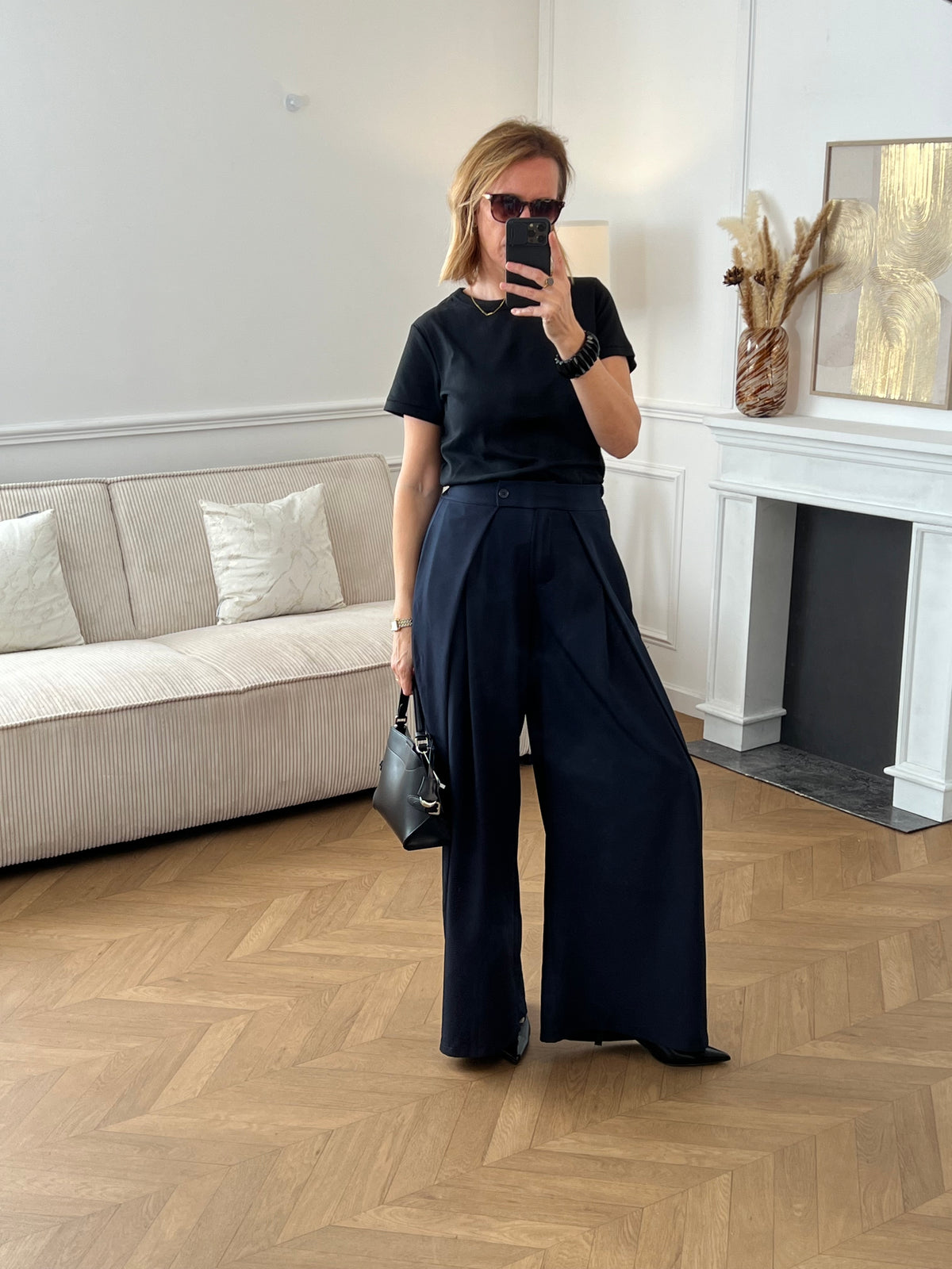 Pantalon bleu marine : Maëron
