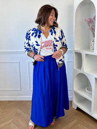 Jupe longue bleu roi grande taille : Maona