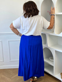 Jupe longue bleu roi grande taille : Maona