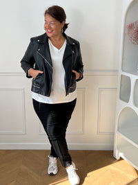 Legging noir taille haute grande taille femme – Yannaelle | Loïcia