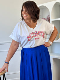 Tee-shirt blanc en coton grande taille : Iloni