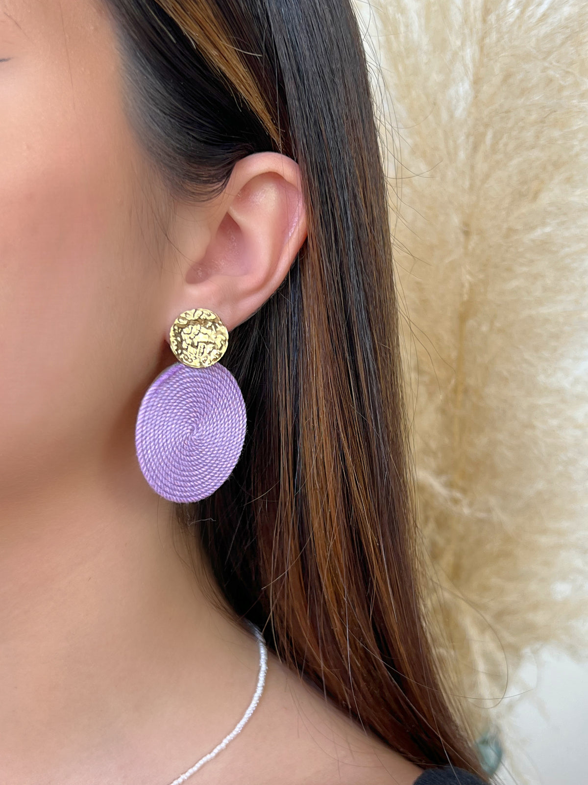 Boucles d'oreilles violettes : Pely - Loïcia