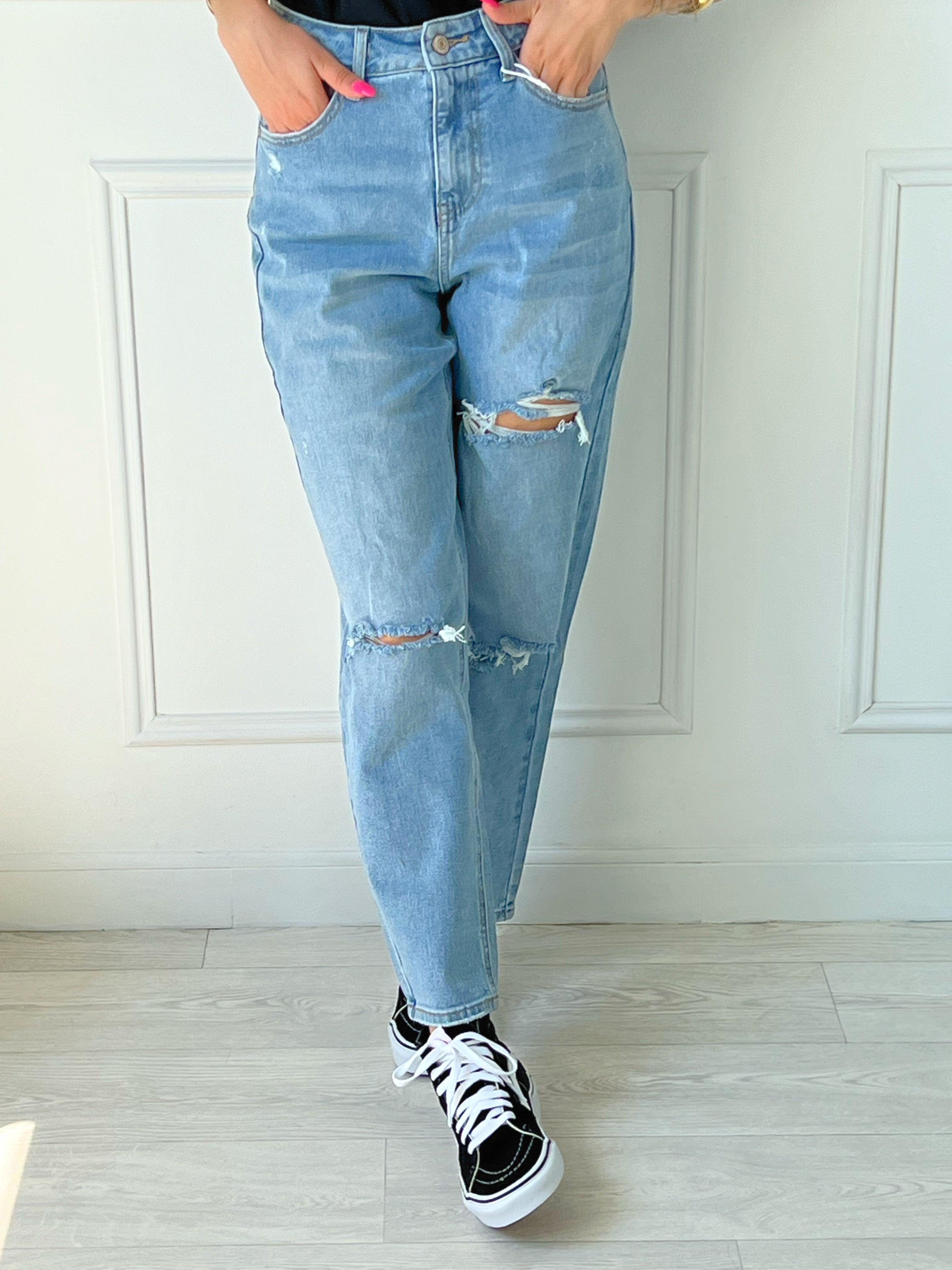 Jean Boyfriend femme bleu Loicia