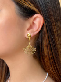Boucles d'oreilles dorées : Meza - Loïcia