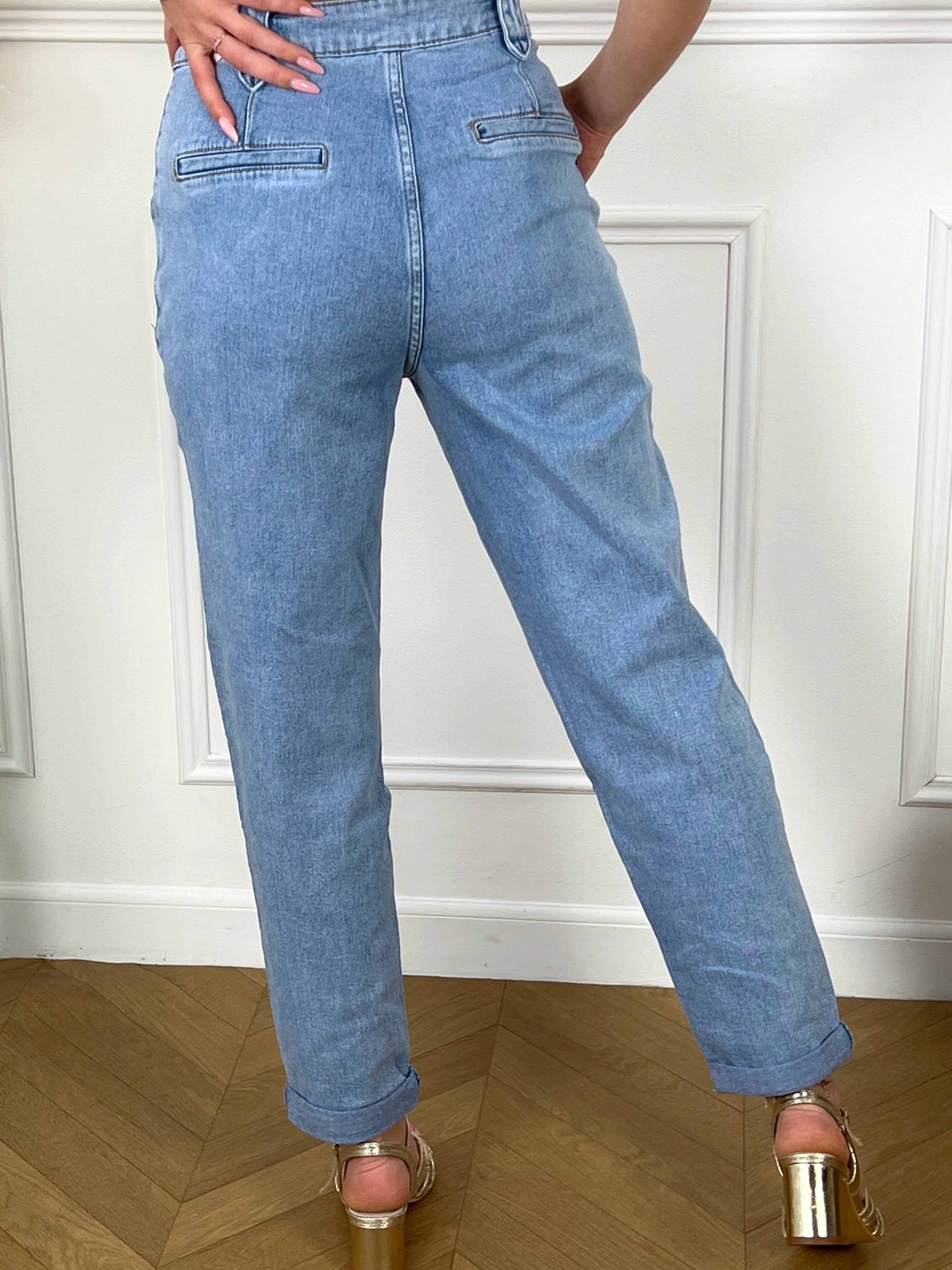 Jean Femme Top Shop Taille 8 (taille Basse 25", Longueur Jambe 32"), Bleu Clair, Coupe Skinny - Occasion En Très Bon état