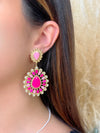 Boucles d'oreilles roses : rosalys