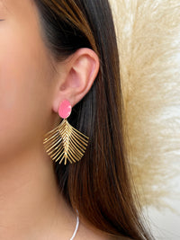 Boucles d'oreilles roses : Romy - Loïcia