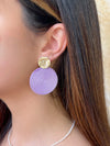 Boucles d'oreilles violettes : Pely - Loïcia