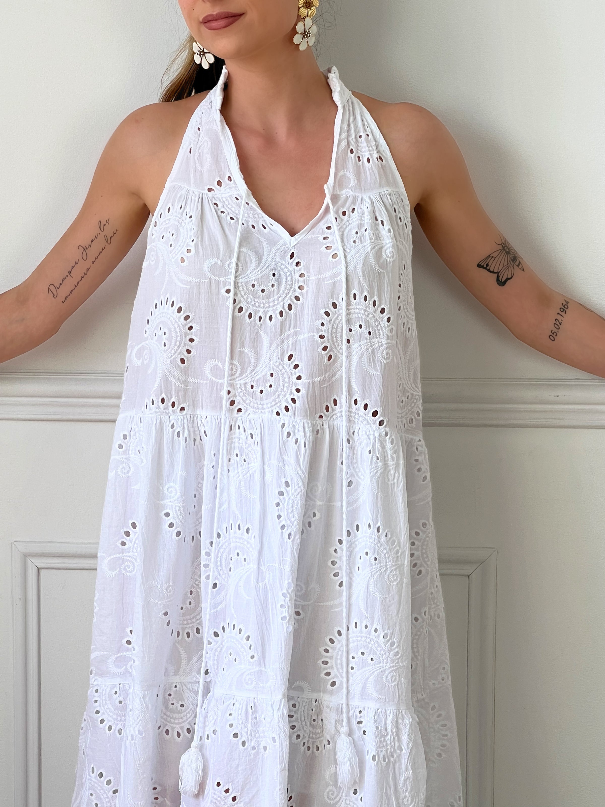 Robe blanche femme grande taille Lo cia