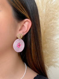 Boucles d'oreilles roses : Rondy - Loïcia