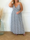 Robe longue à motifs Curve : Djena