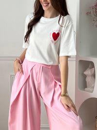 Tee-shirt écru en coton : Lovely