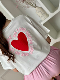 Tee-shirt écru en coton : Lovely