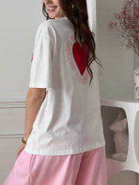 Tee-shirt écru en coton : Lovely
