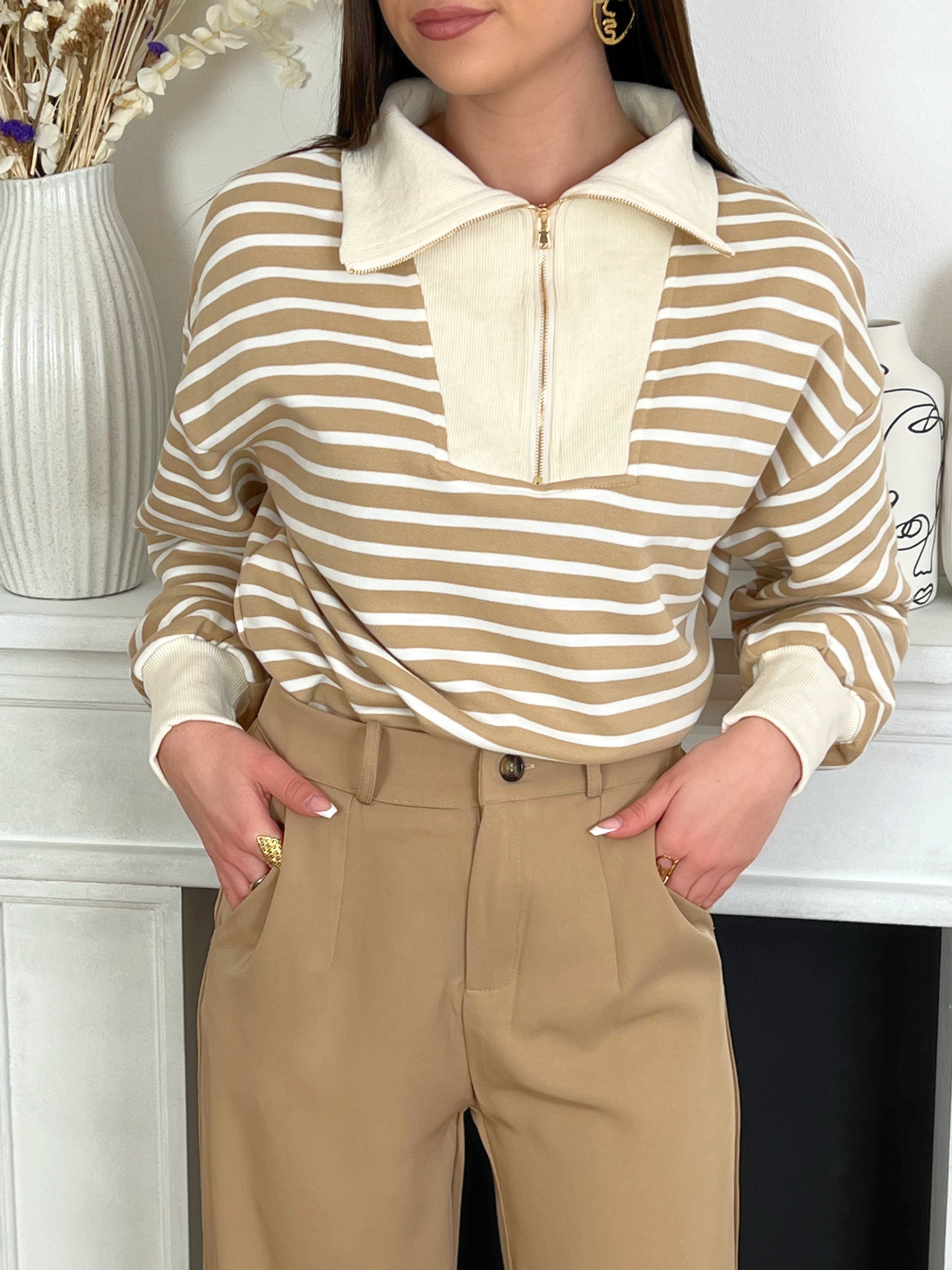 Pull à rayures discount femme