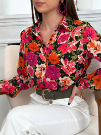 Chemise fleurie femme sale